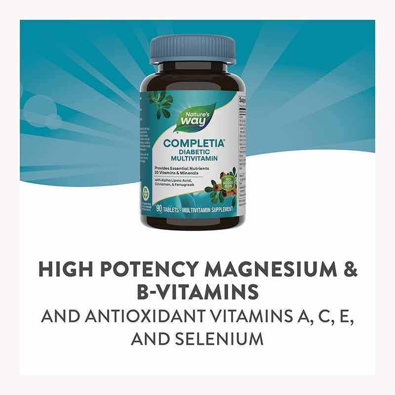 Completia Diabetic Multi-Vitamin, 90 Tablets, by Natures Way, image #5