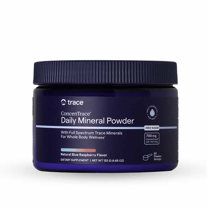 ConcenTrace Daily Mineral Powder, Blue Raspberry, 12 Oz, by Trace Minerals Research