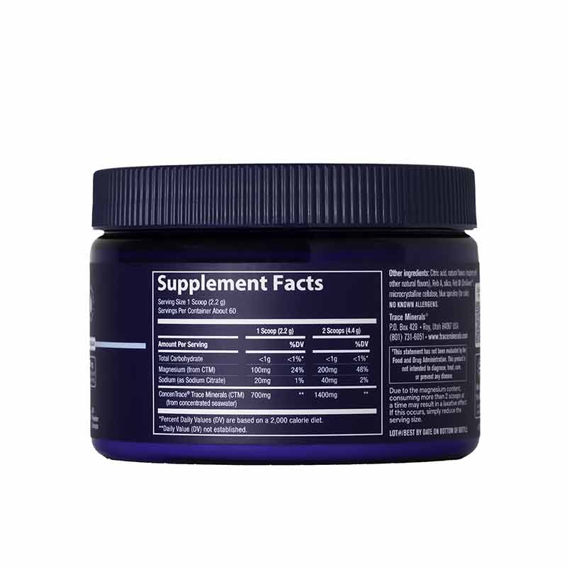 ConcenTrace Daily Mineral Powder, Blue Raspberry, 12 Oz, by Trace Minerals Research, image #3