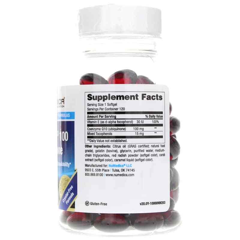 CoQ-Clear 100 Ubiquinone, 120 Softgels, by NuMedica, image #2