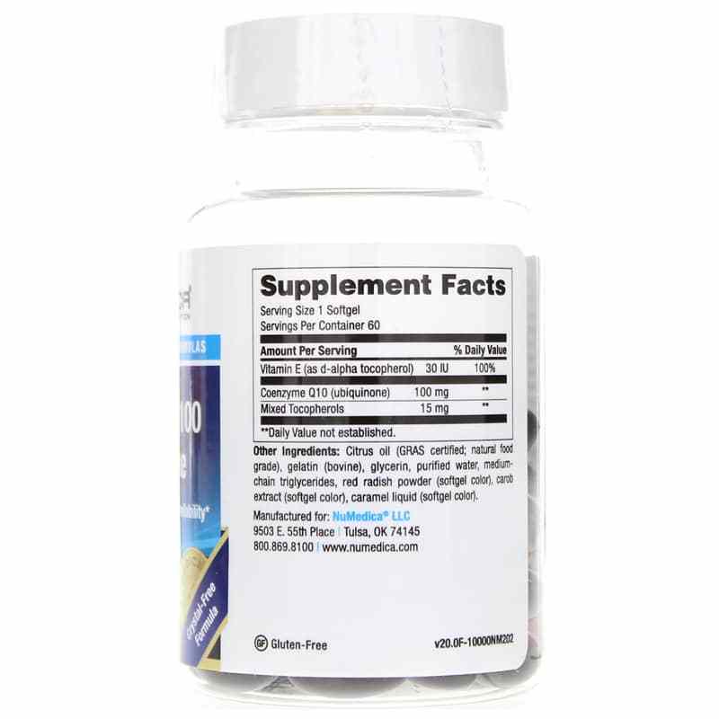 CoQ-Clear 100 Ubiquinone, 60 Softgels, by NuMedica, image #2