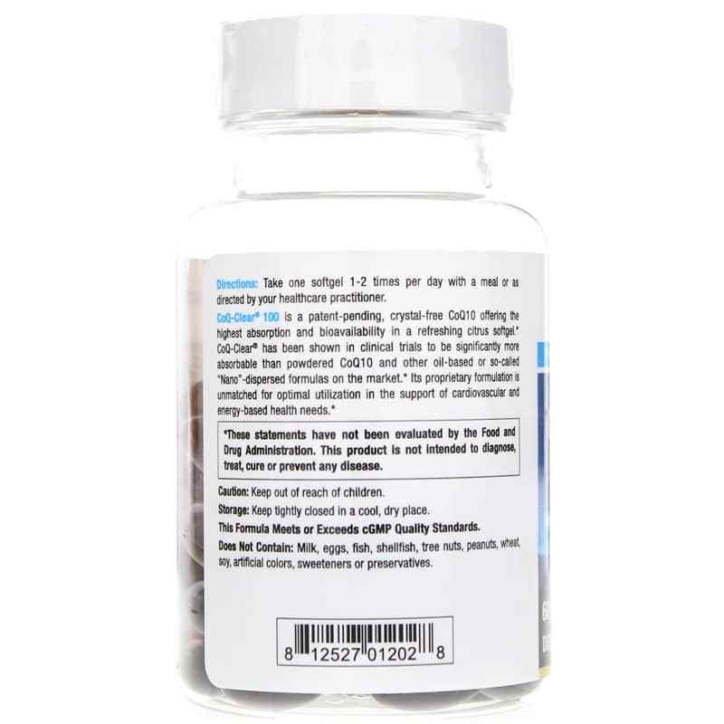 CoQ-Clear 100 Ubiquinone, 60 Softgels, by NuMedica, image #3