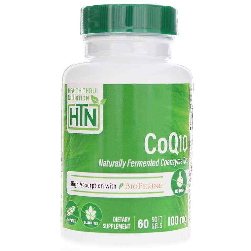 CoQ10 100 Mg with BioPerine, 60 Softgels, by Health Thru Nutrition