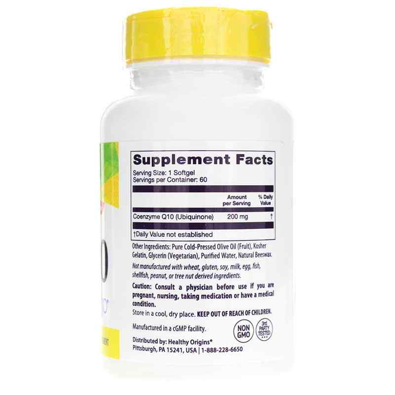 CoQ10 200 Mg, 60 Softgels, by Healthy Origins, image #2