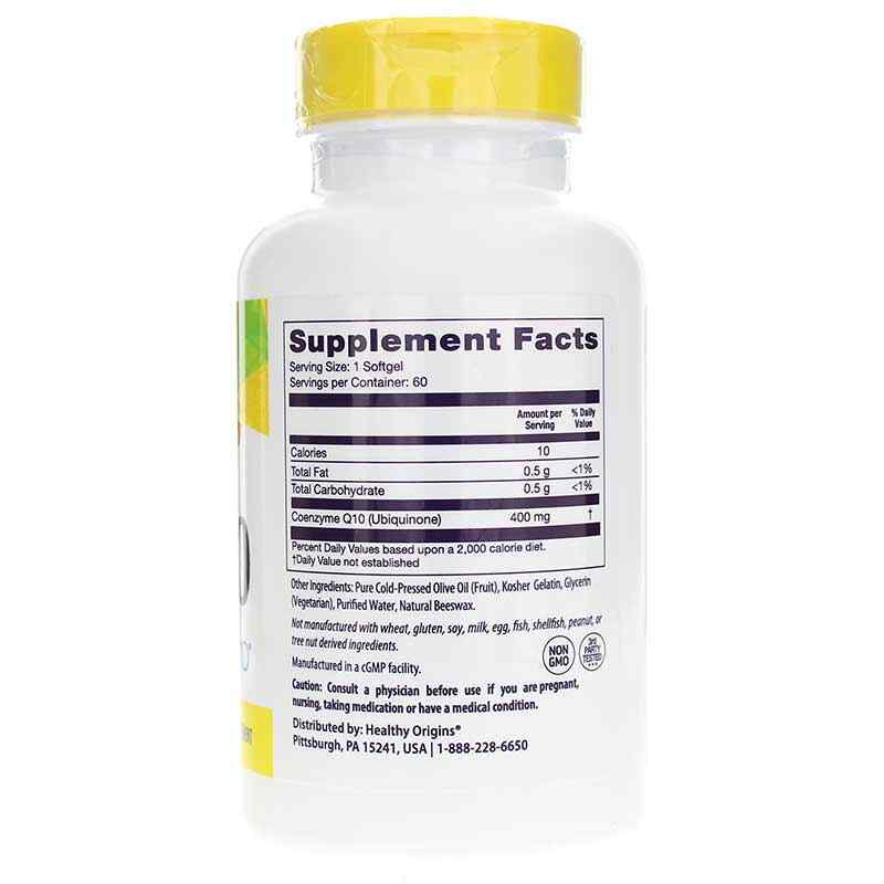 CoQ10 400 Mg, 60 Softgels, by Healthy Origins, image #2