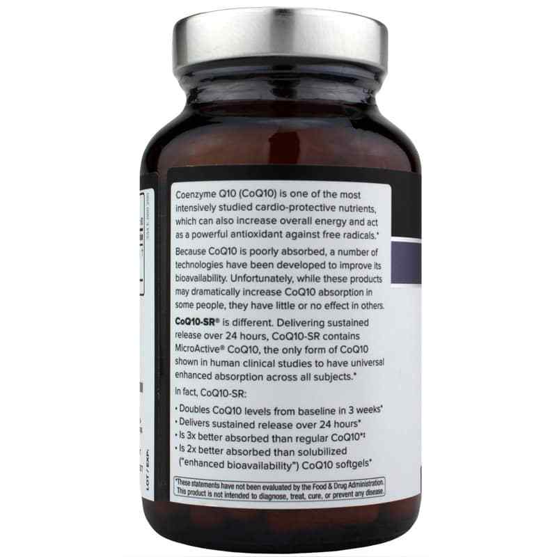 CoQ10-SR 100 Mg 24 Hour Sustained Release, 60 Veg Capsules, by Quality Of Life, image #3