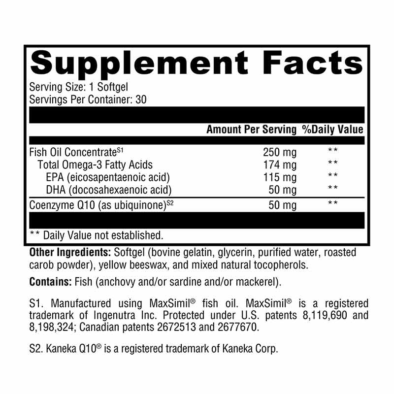 CoQmax Omega 50 Mg, 30 Softgels, by Xymogen, image #2