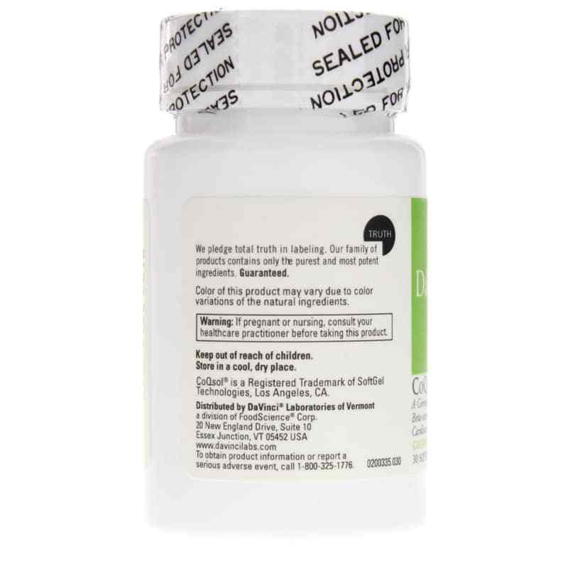 CoQSol 100 Mg, by DaVinci Labs, image #3