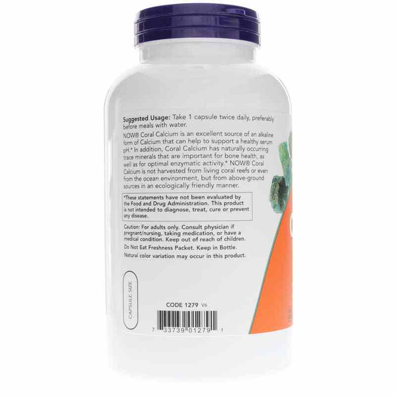 Coral Calcium 1000 Mg, 250 Veg Capsules, by NOW Foods, image #3