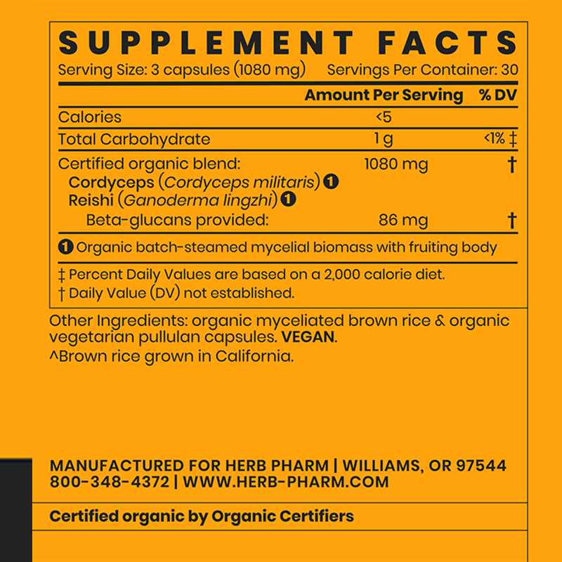 Cordyceps Blend with Reishi, by Herb Pharm, image #2