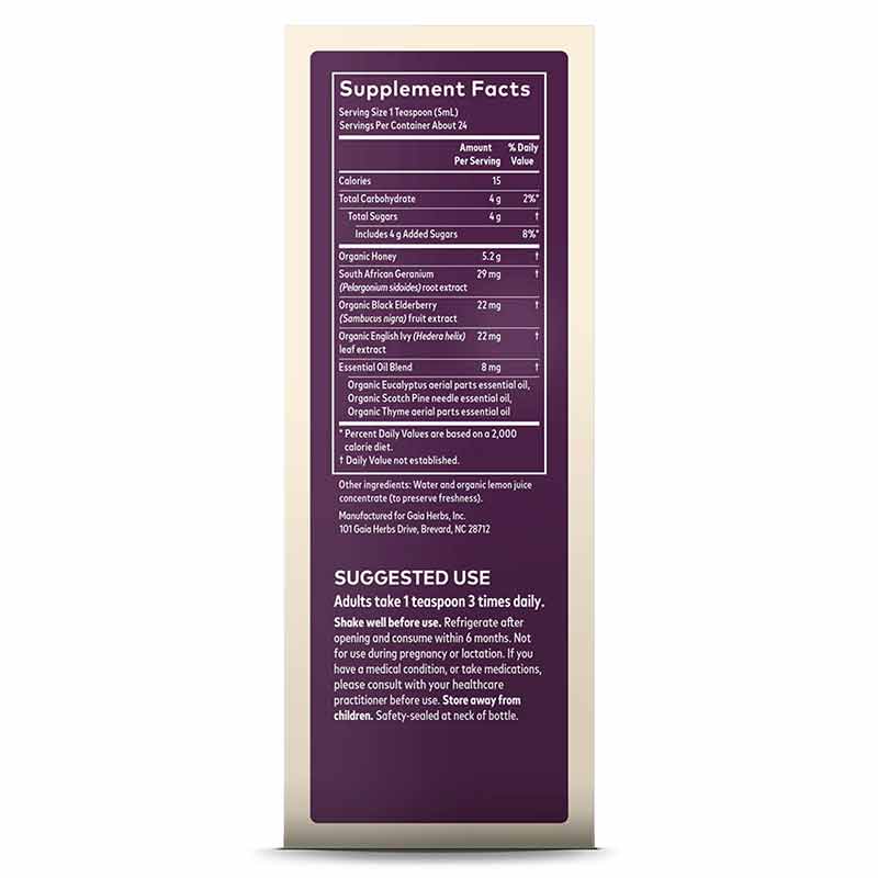 Cough Syrup, 4 Oz, by Gaia Herbs, image #3