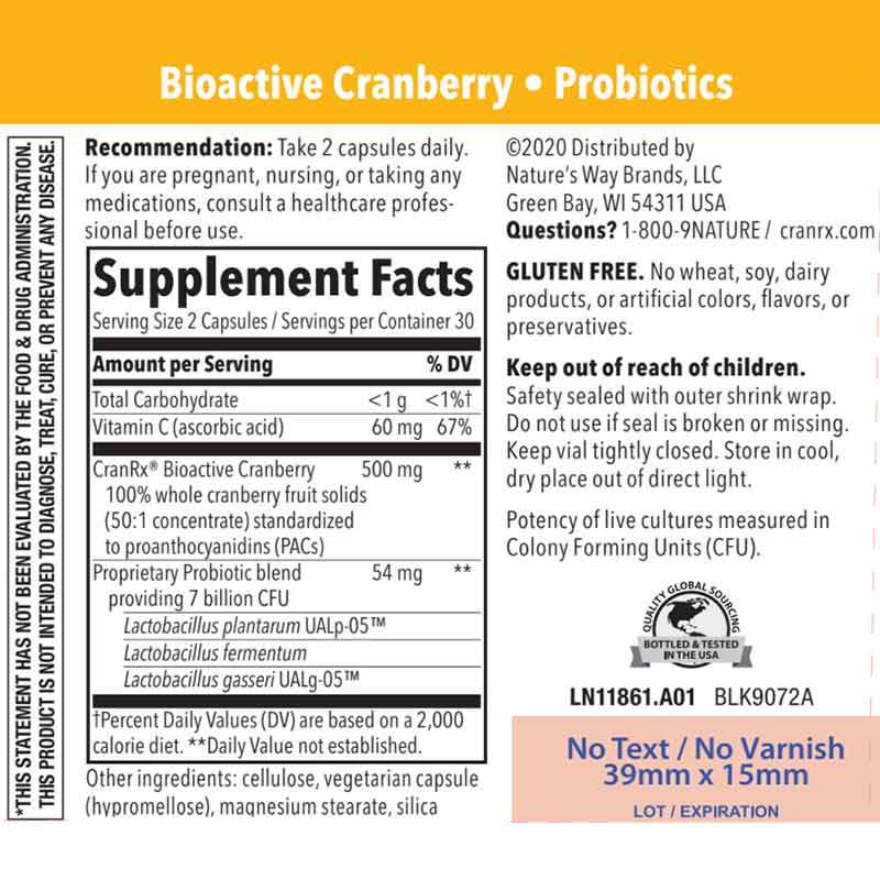CranRx Women's Care with Probiotics, by Natures Way, image #2