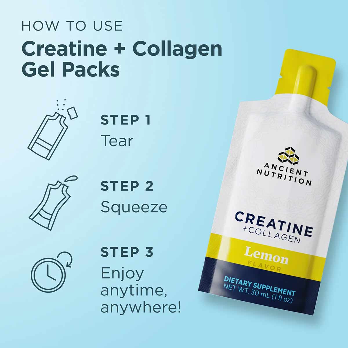Creatine + Collagen Gel, by Ancient Nutrition