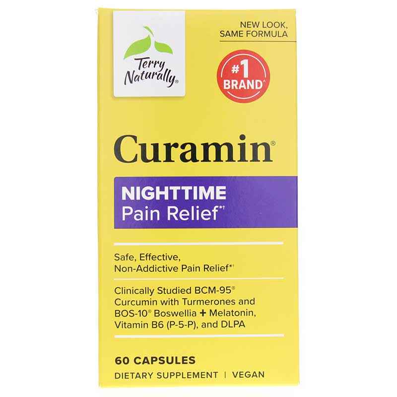 Curamin Nighttime Pain Relief, 60 Capsules, by Terry Naturally