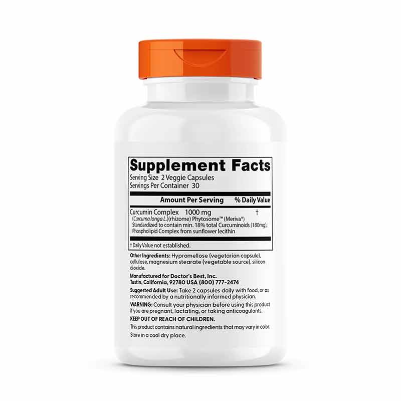 Curcumin Phytosome, 60 Veg Capsules, by Doctors Best, image #2