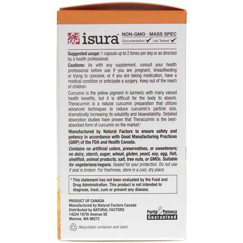 CurcuminRich Theracurmin, 30 Veg Capsules, by Natural Factors, image #4
