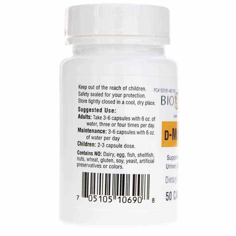 D-Mannose Capsules, 50 Capsules, by Bio-Tech Pharmacal, image #3