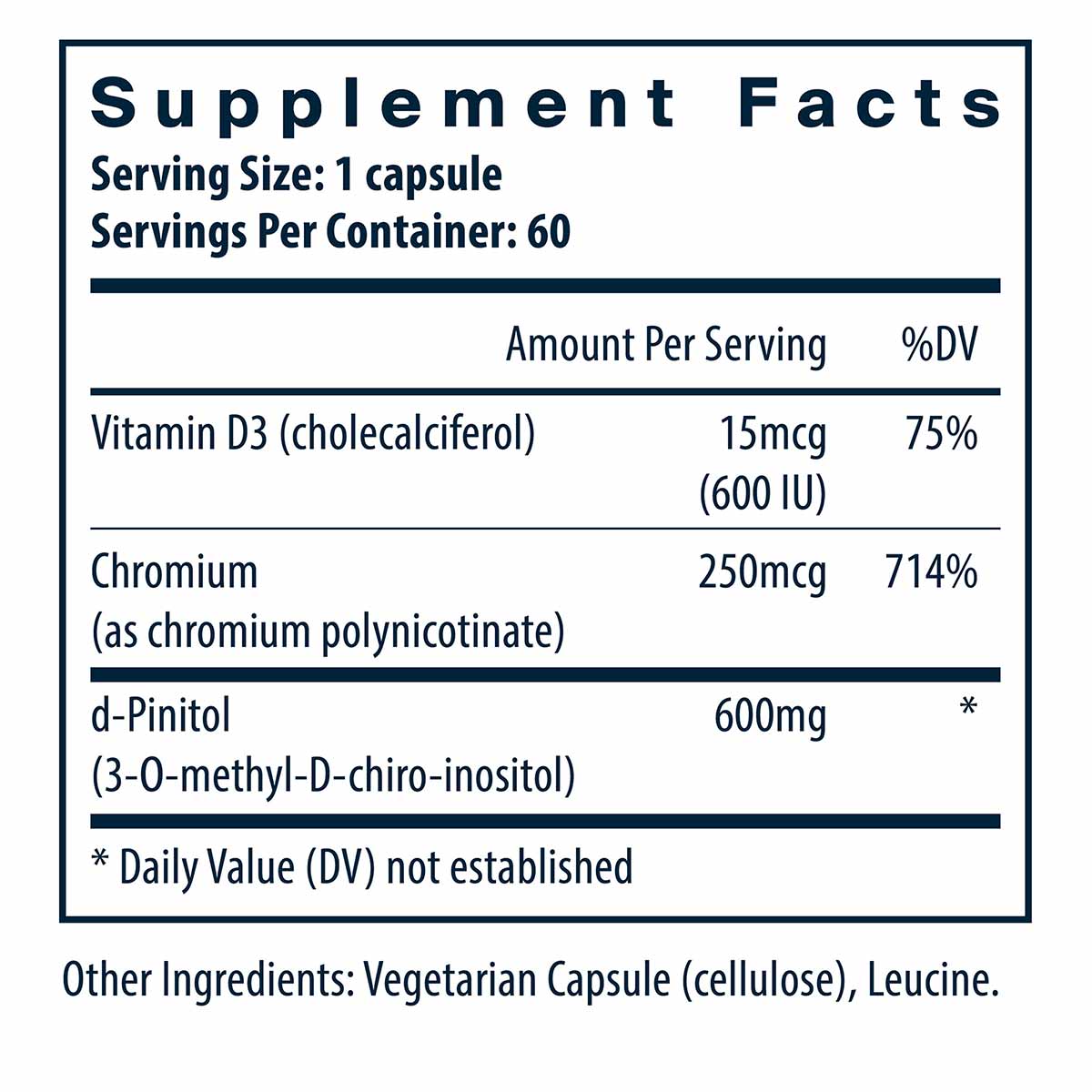 d-Pinitol, 60 Veg Capsules, by Vital Nutrients