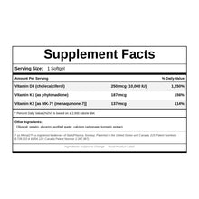 D3 10,000 with K2, 60 Softgels, by NutriDyn