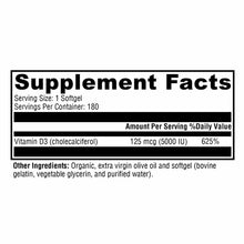 D3 5000, 180 Softgels, by Xymogen, image #2