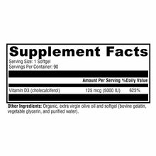 D3 5000, 90 Softgels, by Xymogen, image #2
