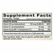 D3 5,000 with K2, 60 Softgels, by NutriDyn