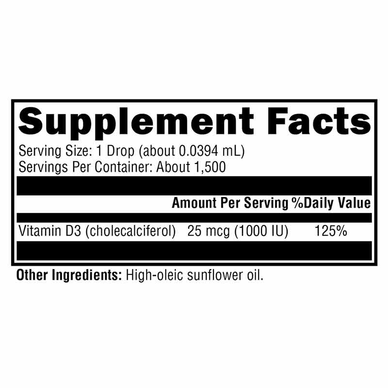 D3 Liquid 1,000 IU, by Xymogen, image #2