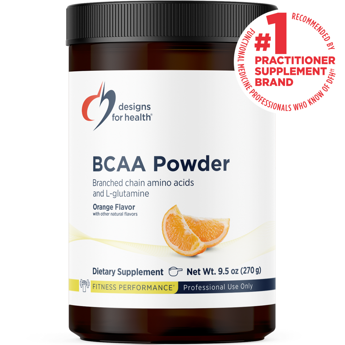 BCAA Powder with L-Glutamine, 9.5 Oz, by Designs For Health
