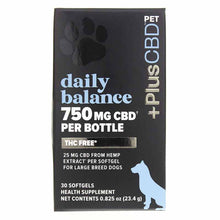 Daily Balance CBD for Large Breed Dogs, 30 Softgels, by PlusCBD Oil
