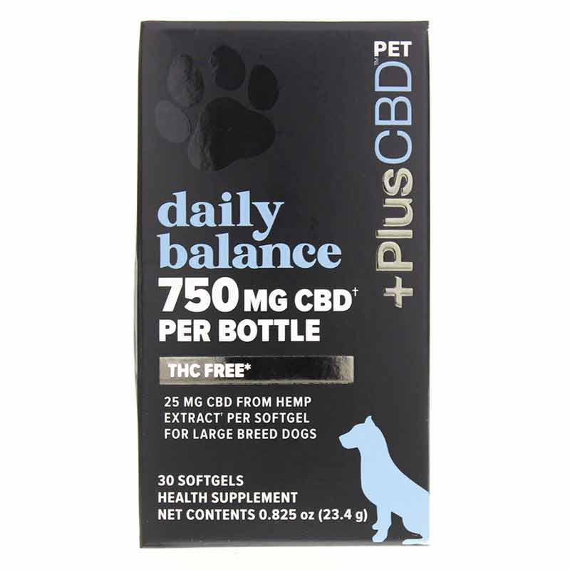 Daily Balance CBD for Large Breed Dogs, 30 Softgels, by PlusCBD Oil