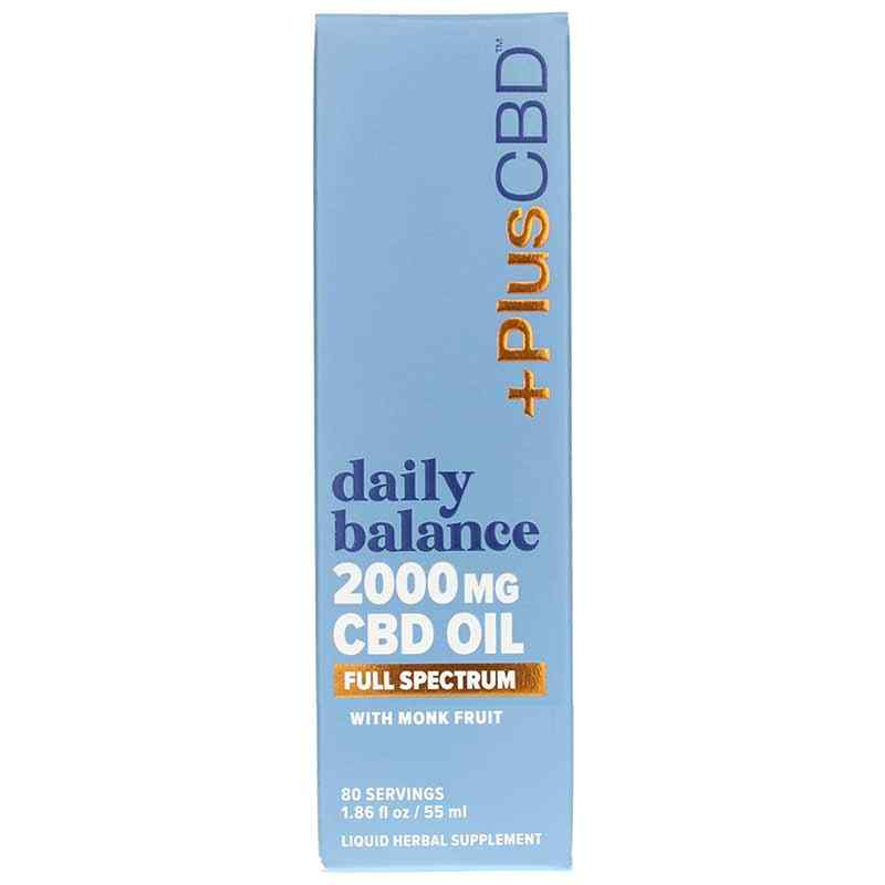 Daily Balance Full Spectrum CBD 2000 Mg, Monk Fruit, by PlusCBD Oil