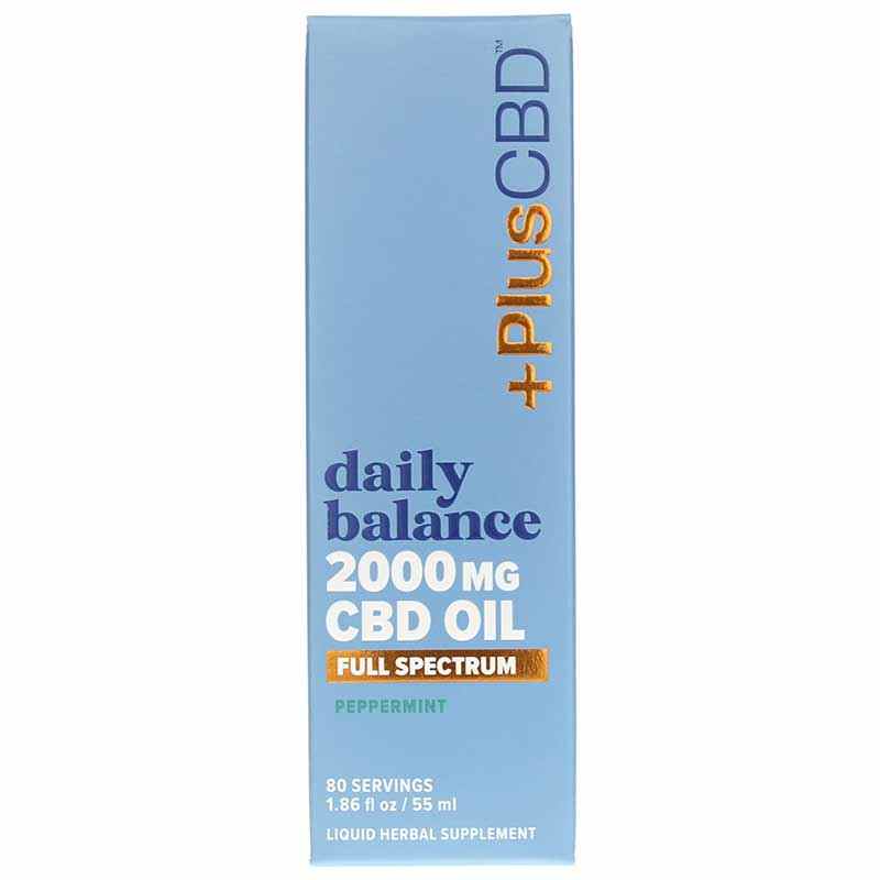 Daily Balance Full Spectrum CBD 2000 Mg, Peppermint, by PlusCBD Oil