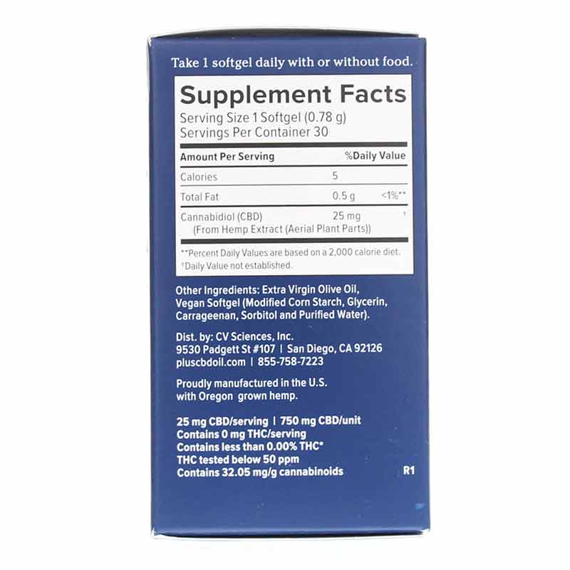 Daily Balance THC Free CBD 25 Mg, 30 Softgels, by PlusCBD Oil, image #2