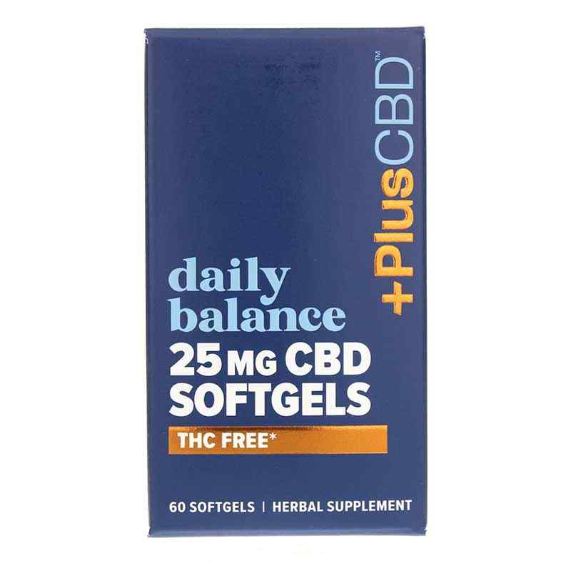 Daily Balance THC Free CBD 25 Mg, 60 Softgels, by PlusCBD Oil