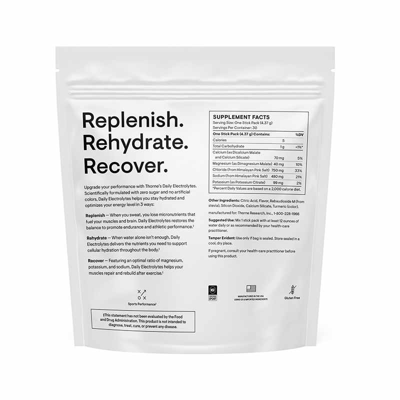 Daily Electrolytes, Blood Orange, 30 Packets, by Thorne Research, image #2