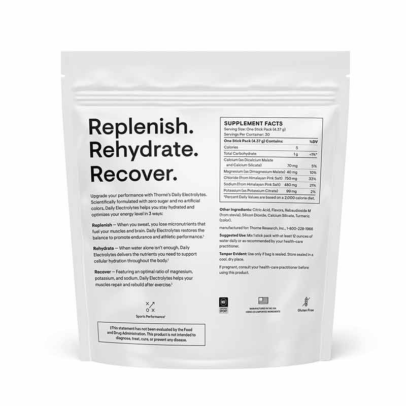 Daily Electrolytes, Mango Limeade, 30 Packets, by Thorne Research, image #2