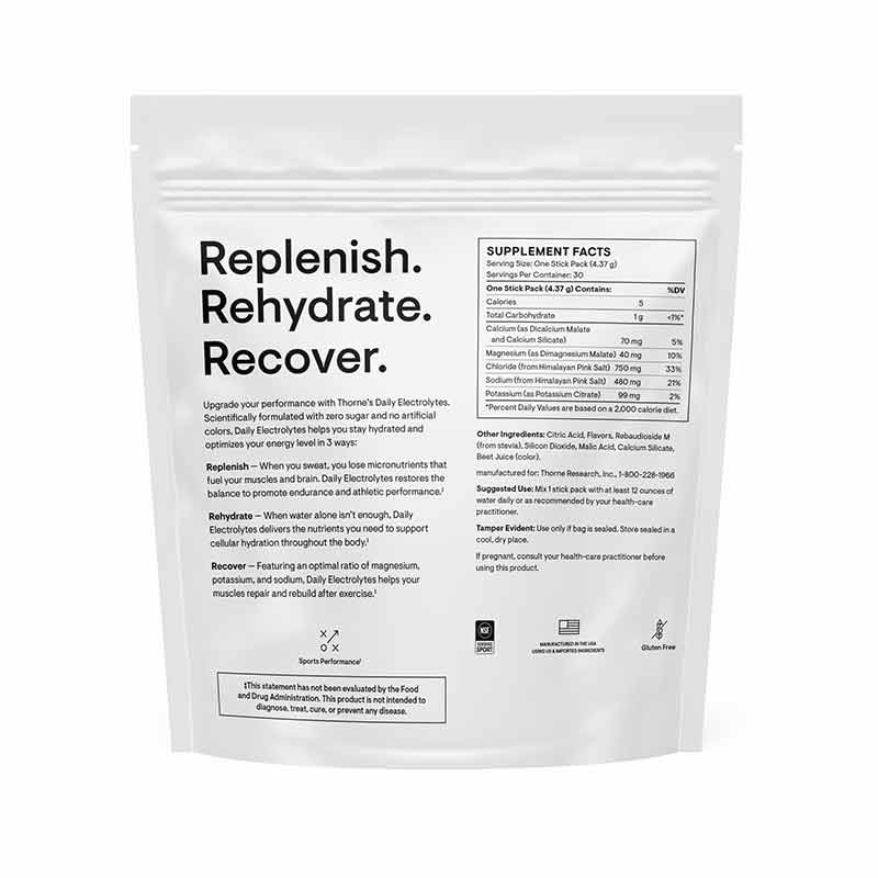 Daily Electrolytes, Watermelon, 30 Packets, by Thorne Research, image #2