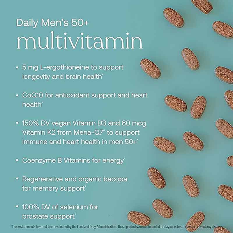 Daily Men's 50+ Multi, 120 Tablets, by True Grace, image #6