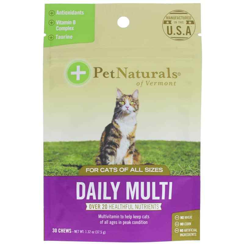 Daily Multi for Cats of All Sizes, 30 Chewable Tablets, by Pet Naturals Of Vermont