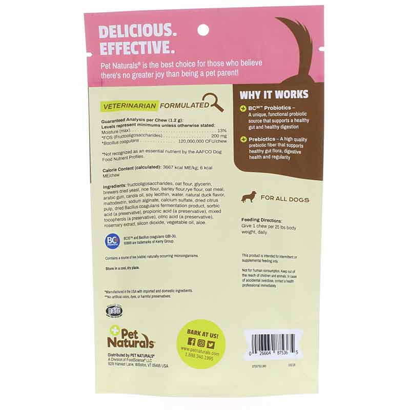 Daily Probiotic for Dogs of All Sizes, 60 Chewables, by Pet Naturals Of Vermont, image #2