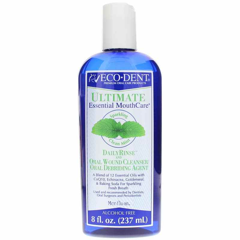Daily Rinse and Oral Wound Cleanser, Mint, by Eco-Dent