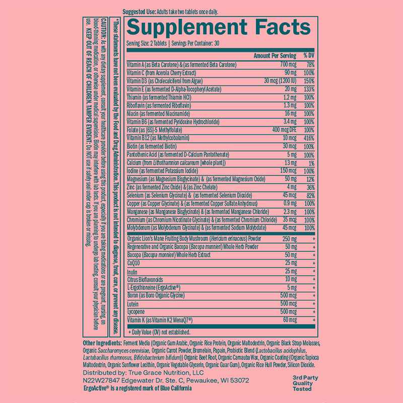 Daily Women's 50+ Multi, 60 Tablets, by True Grace, image #3
