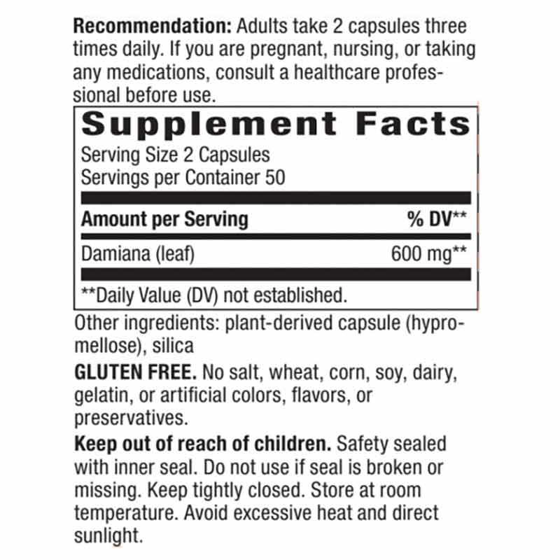 Damiana Leaves, by Natures Way, image #2