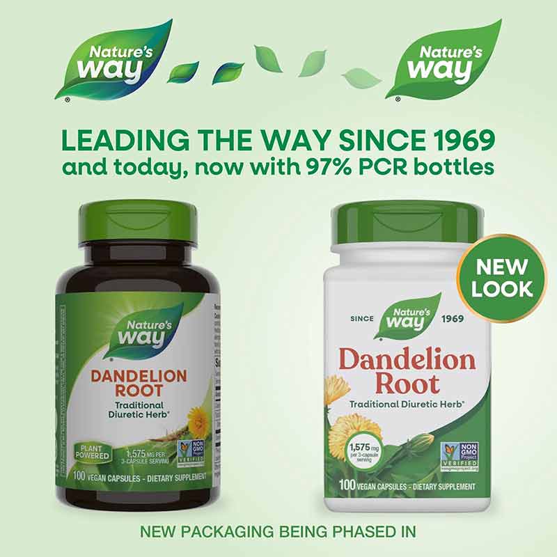 Dandelion Root, 100 Veg Capsules, by Natures Way, image #2