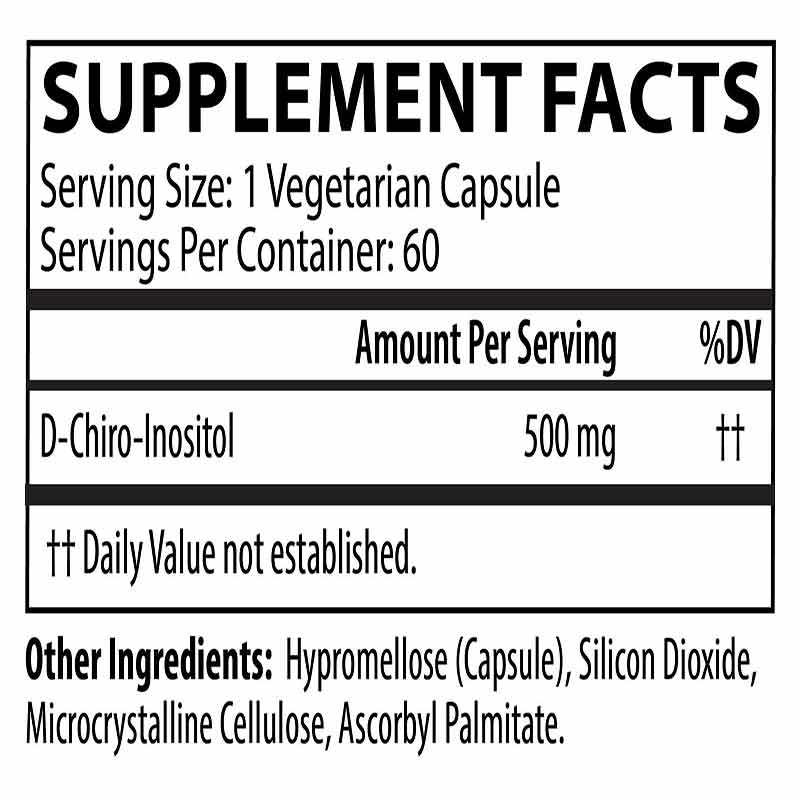 DCI 500 Mg (D-Chiro Inositol), by Neurobiologix, image #2
