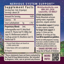 Back label of Deep Stress herbal supplement bottle showing ingredient list, usage instructions, and supplement facts on purpl