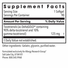 Delta-Fraction Tocotrienols 125 Mg, 90 Softgels, by Allergy Research Group, image #2