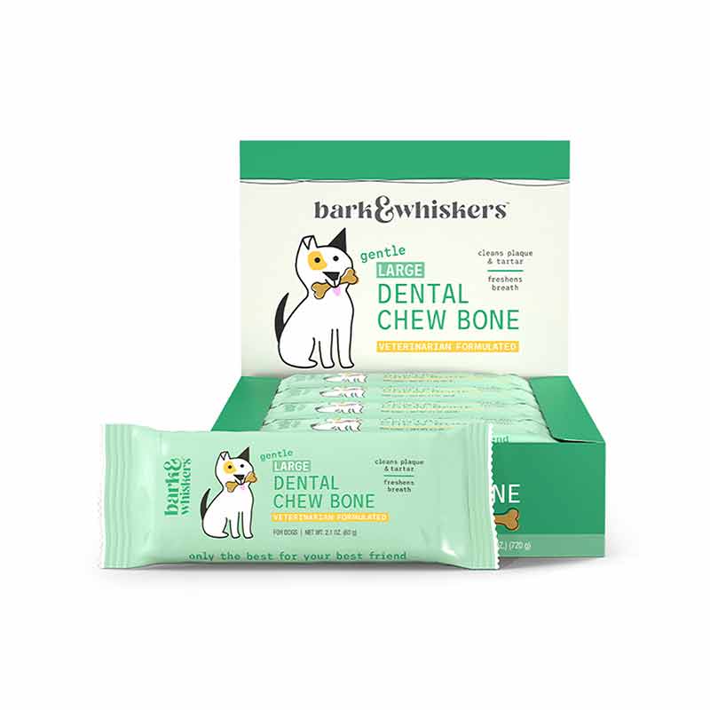 Dental Chew Bones Gentle, Large, by Bark & Whiskers