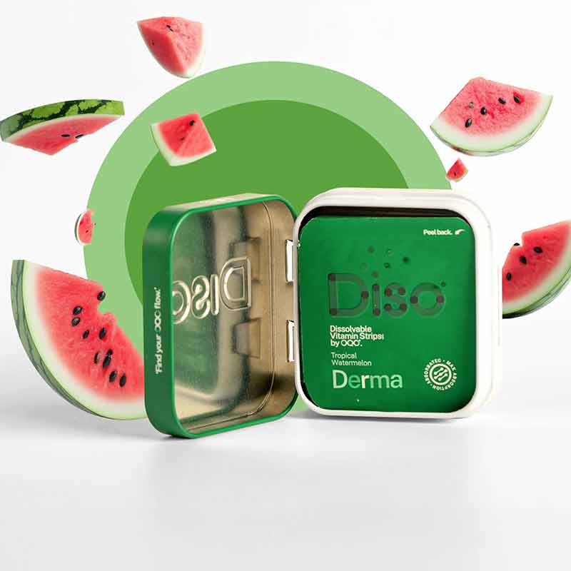 Derma Skin & Hair Supplements, Tropical Watermelon, 30 Strips, by Diso, image #2