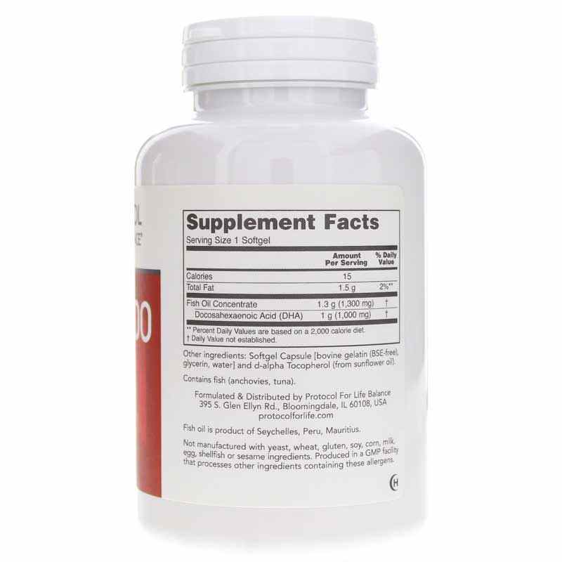 DHA-1000 Extra Strength, by Protocol For Life Balance, image #2
